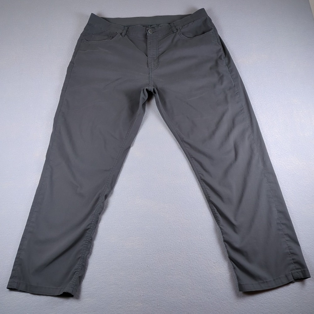Faherty Movement Pants Mens 36x27 Gray 5-Pocket Chino Business Casual Comfort